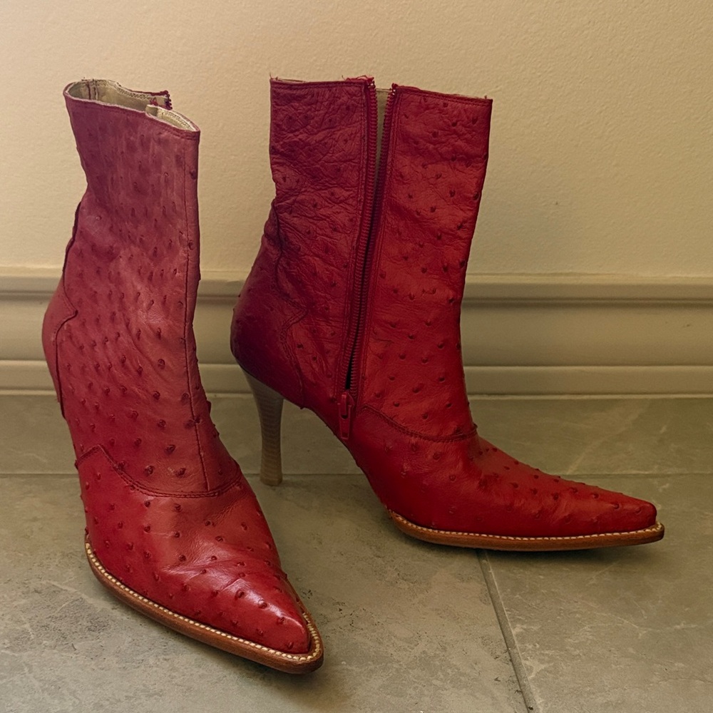 Brand new ostrich boots